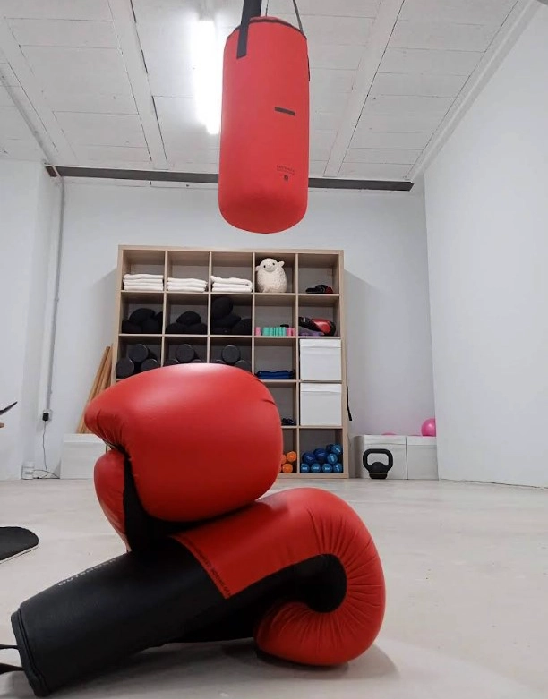 guantes boxeo y saco